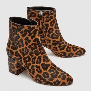 Zara Leopard boots